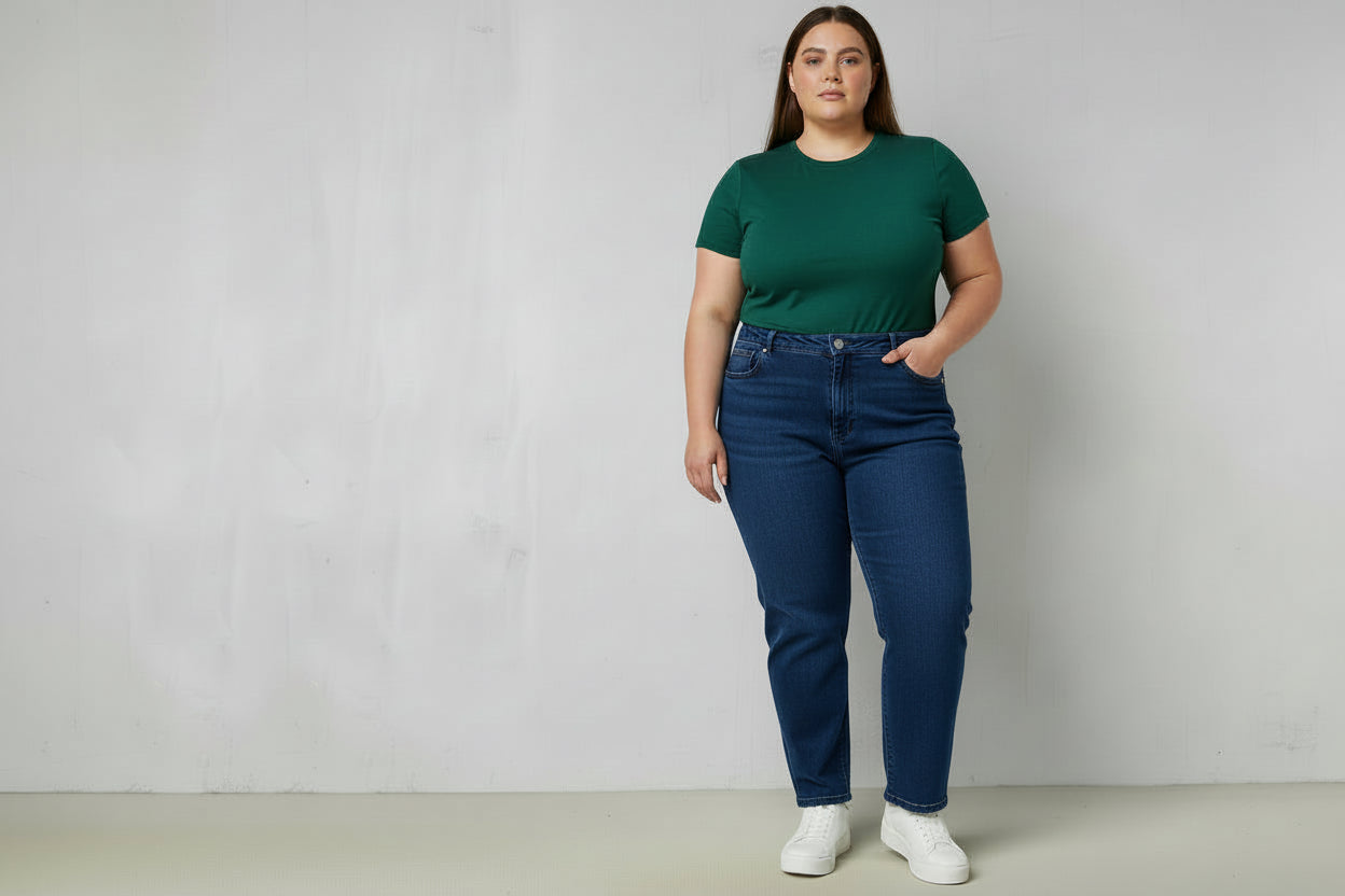 Jean ample et droit femme grande taille