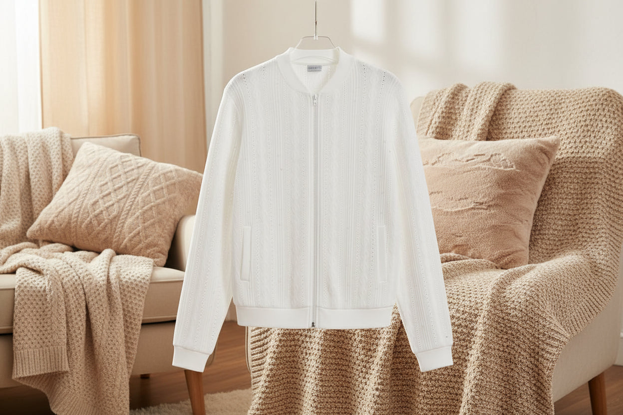 veste blanche à zip grande taille