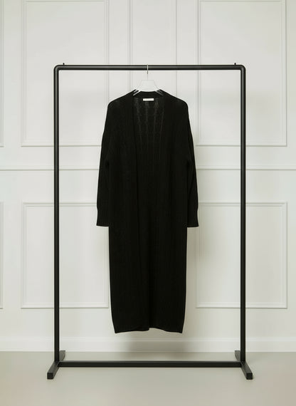 Cardigan long tricoté à poches femme grande taille