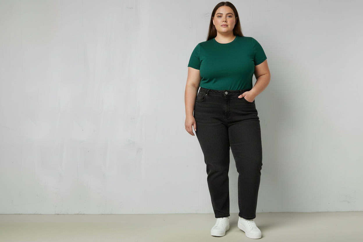 Jean ample et droit femme grande taille