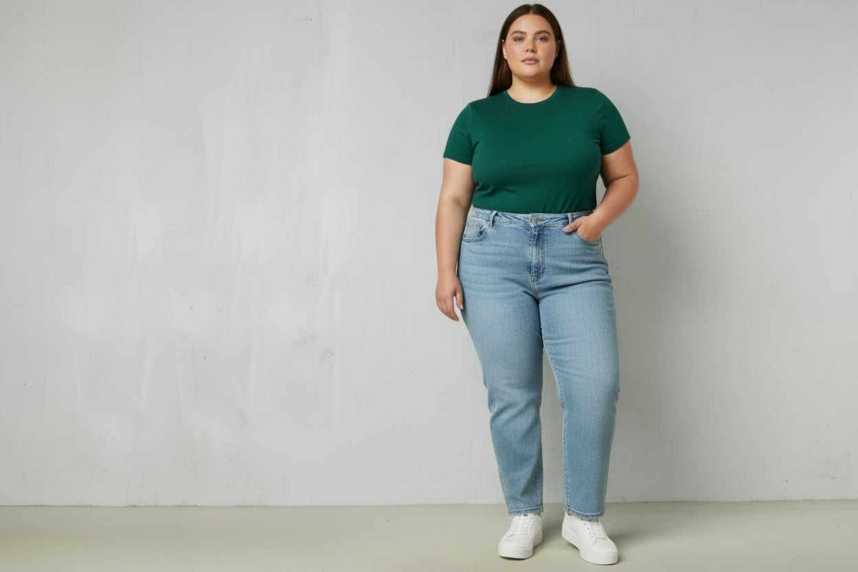 Jean ample et droit femme grande taille