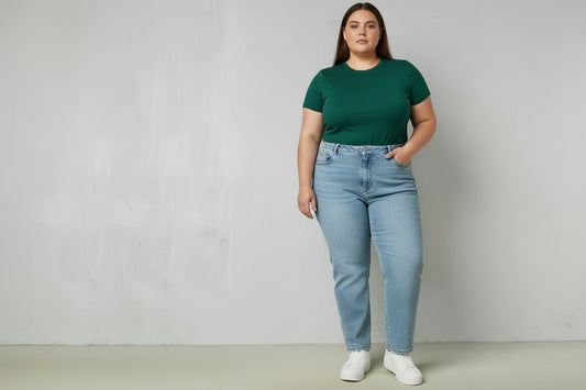 Jean ample et droit femme grande taille