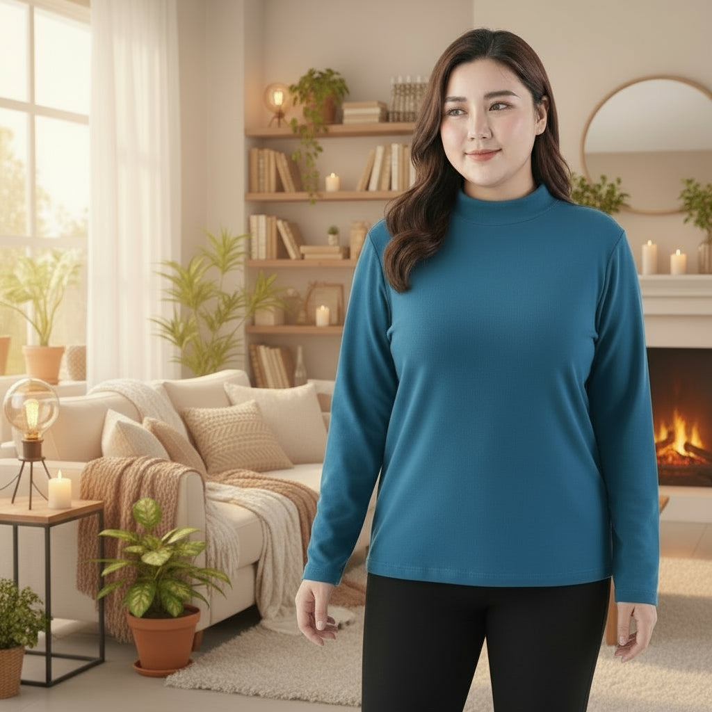 Pull col roulé femme grande taille