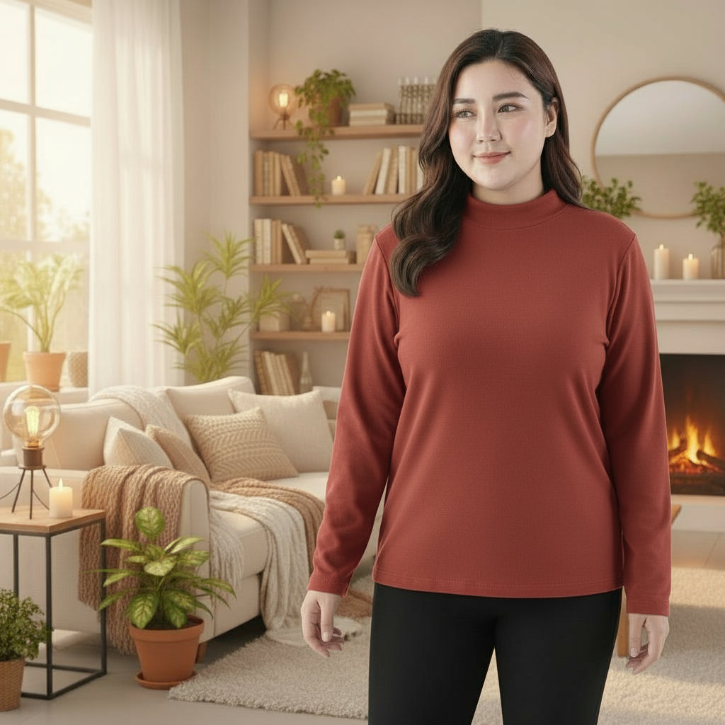 Pull col roulé femme grande taille