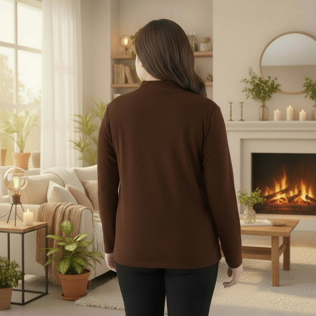 Pull col roulé femme grande taille