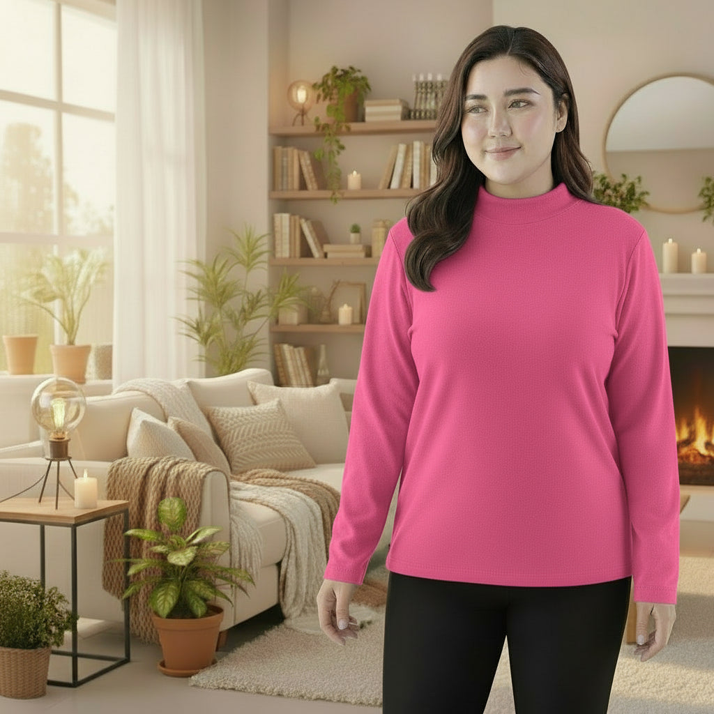 Pull col roulé femme grande taille