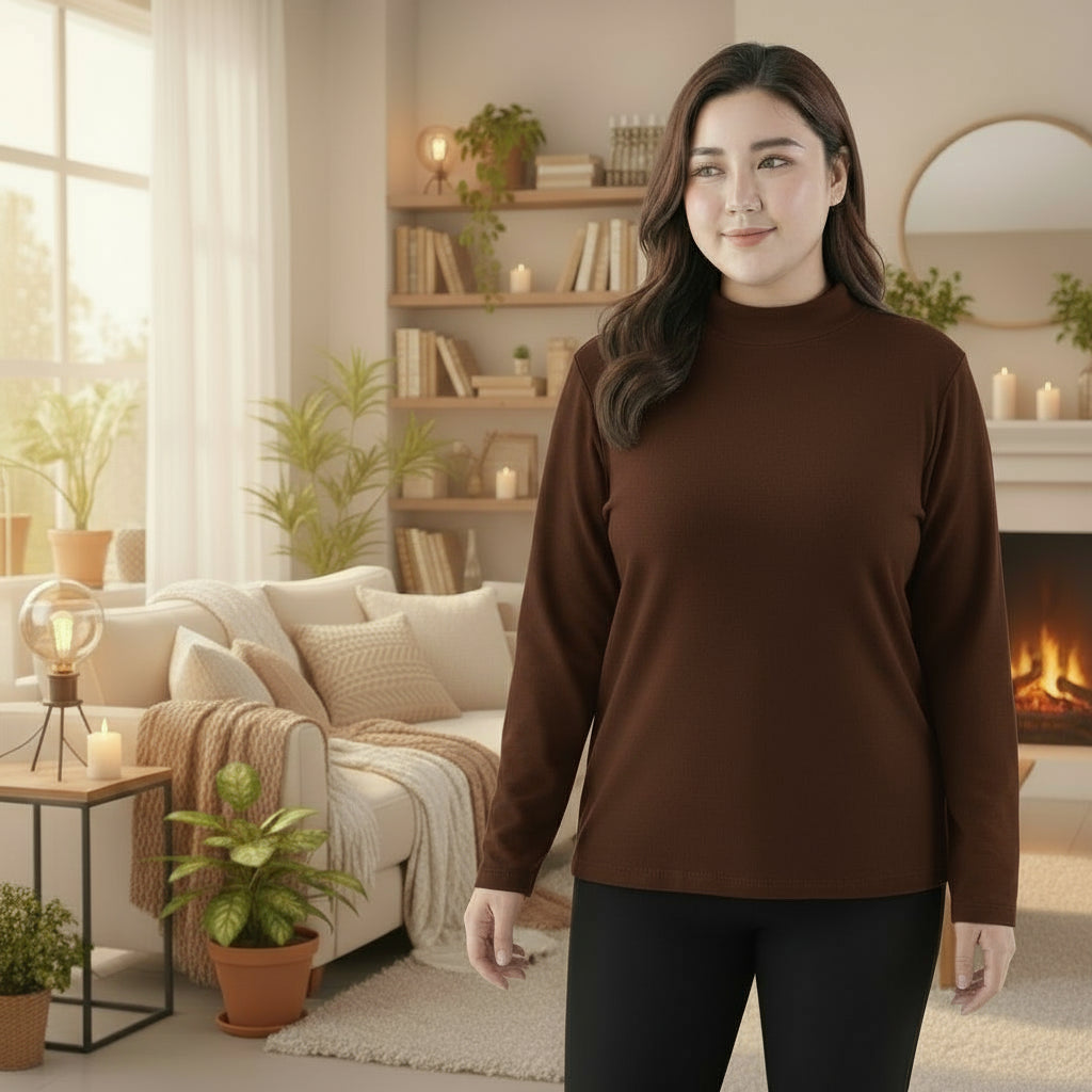 Pull col roulé femme grande taille