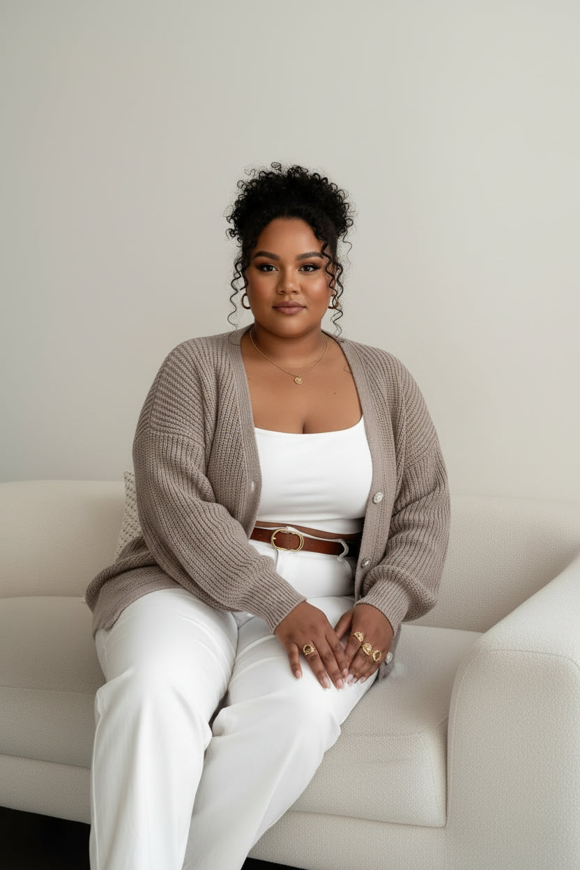 Pull grande taille, tricot ample pour femme