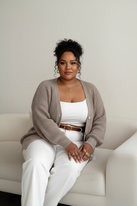 Pull grande taille, tricot ample pour femme