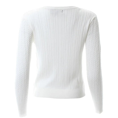 Gilet cardigan à manches longues col en V pour femme grande taille