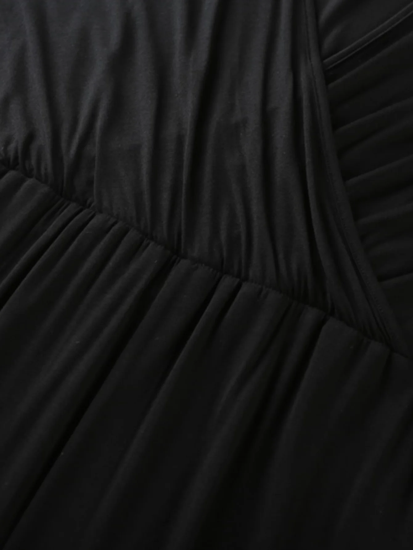 Combinaison élégante noir pour femme grande taille col en V