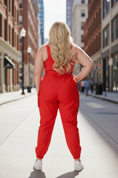 Combinaison cargo grande taille femme