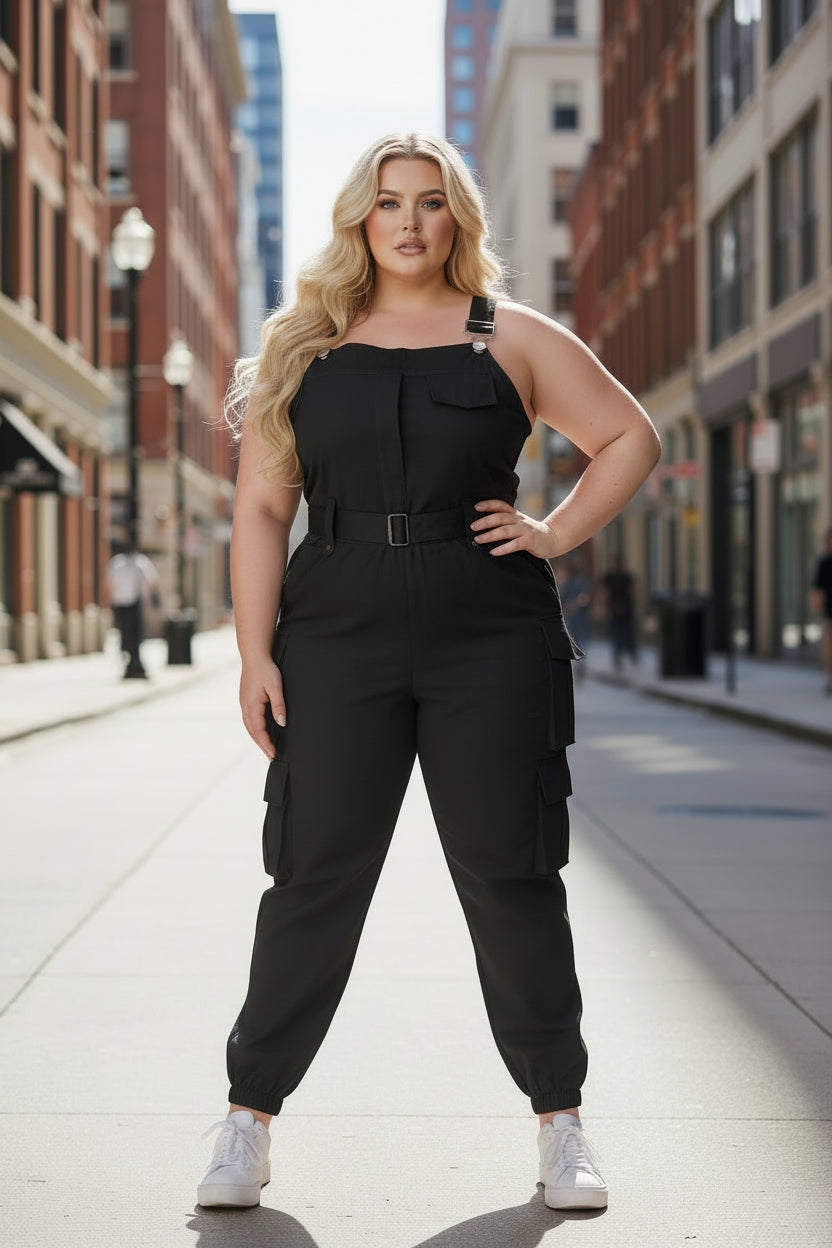 Combinaison cargo grande taille femme