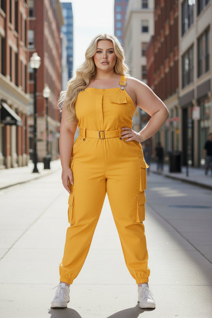 Combinaison cargo grande taille femme