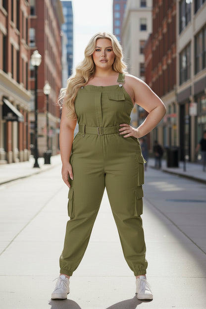 Combinaison cargo grande taille femme