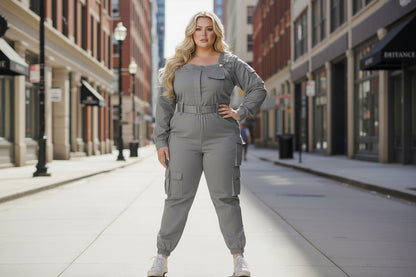 Combinaison cargo grande taille femme
