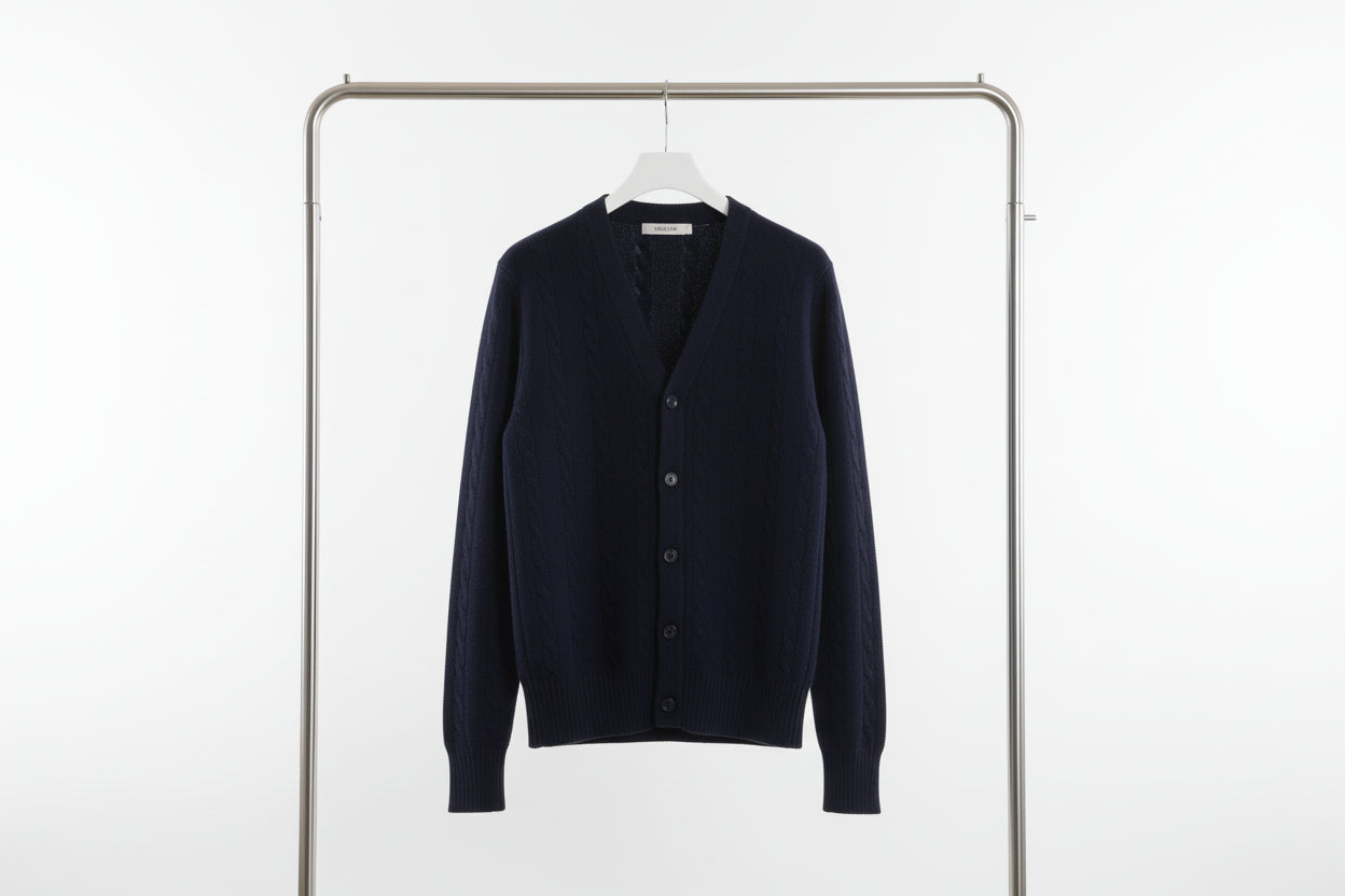 Gilet cardigan à manches longues col en V pour femme grande taille