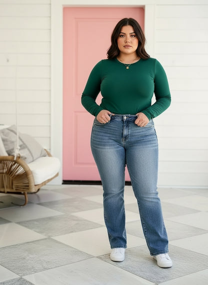 Jean  ample taille haute pour femme Grande Taille