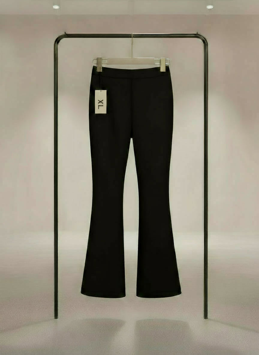 Pantalon élégant évasé plissé pour femmes Grande Taille