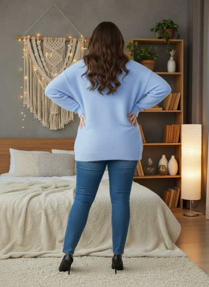 Pull tricoté épais femme grande taille
