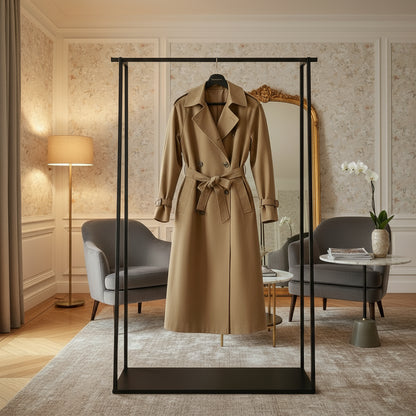 Trench long ceinturé grande taille femme